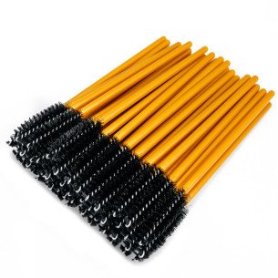 Szczoteczki do brwi i rzęs - ZŁOTE 50 szt.