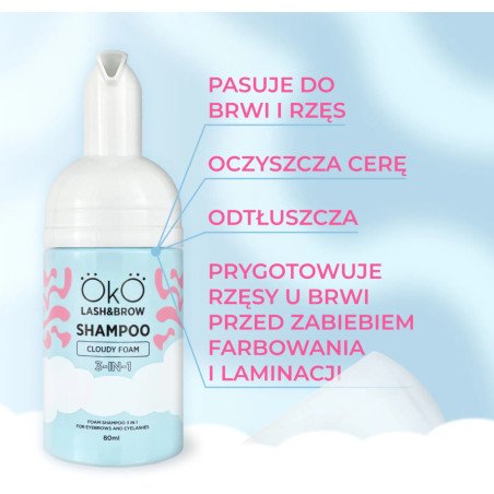 OKO Szampon w piance 3 w 1 do brwi i rzęs