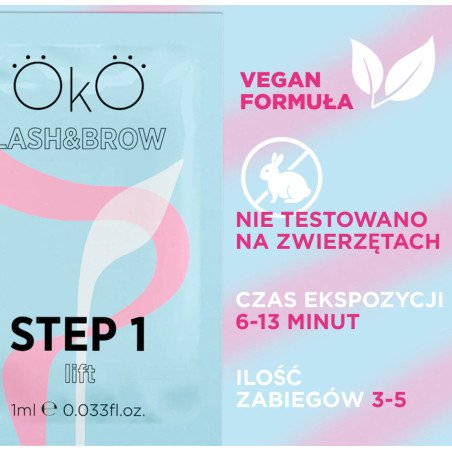 OKO zestaw środków do laminacji rzęs i brwi 3x1ml