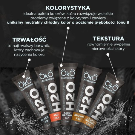 OKO farba do brwi i rzęs H20 Liquid Hybrid Tint Black 4.0 15 ml