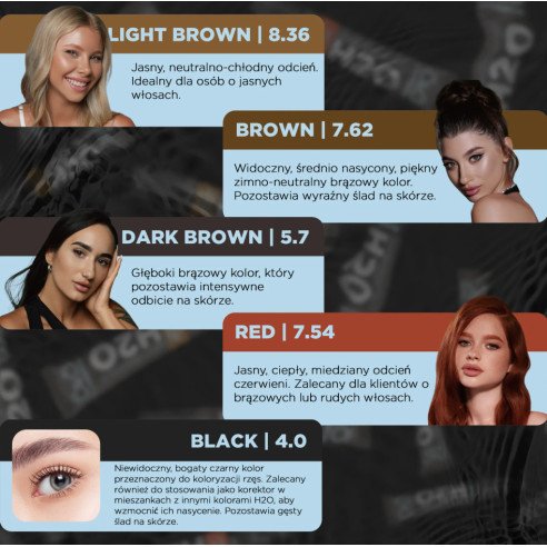 OKO farba do brwi i rzęs H20 Liquid Hybrid Tint Dark Brown 5.7 15 ml