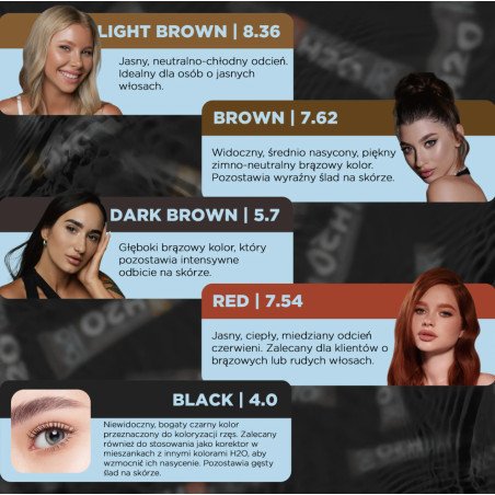 OKO farba do brwi i rzęs H20 Liquid Hybrid Tint Dark Brown 5.7 15 ml